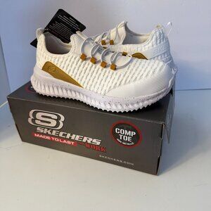 NEW White Skechers Slip Resistant Comp Toe Work Sneaker -  Size 10
